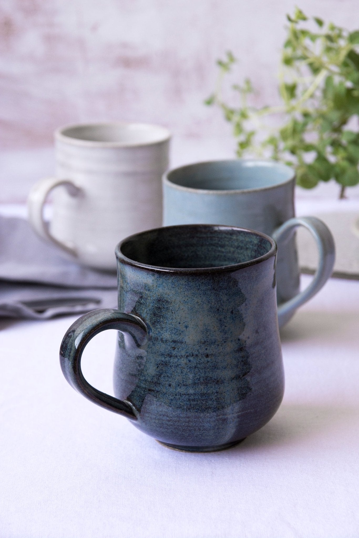 Blue Pottery Mug, 10 fl oz - Mad About Pottery - Mugs and Cups