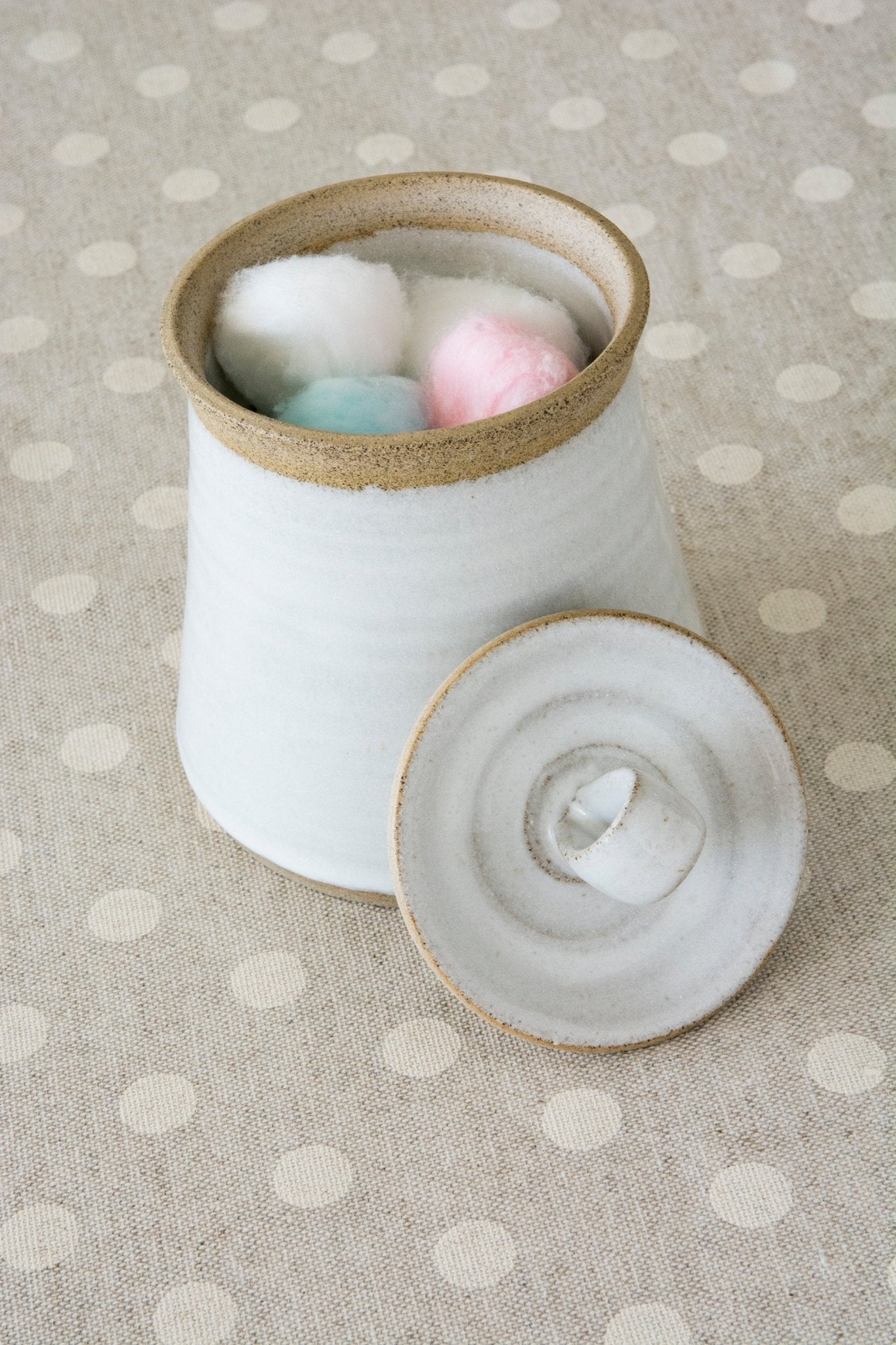 Cotton Swab Storage Jar or Container - Mad About Pottery - canister