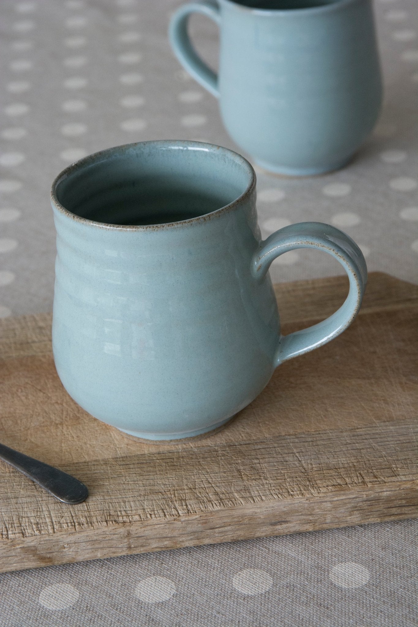 Light Blue Pottery Mug, 10 fl oz - Mad About Pottery - Mugs and Cups
