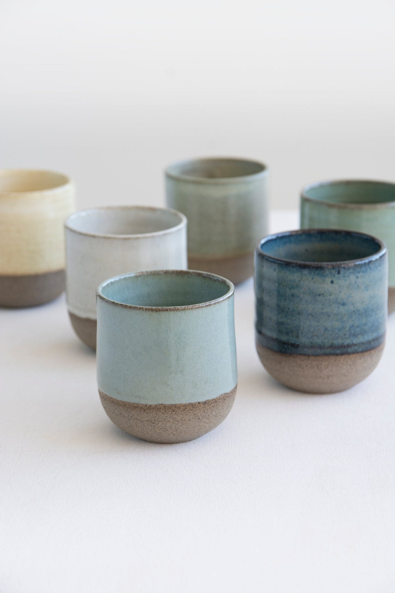 Espresso cups coffee ceramic stoneware pottery - unique handmade created  with love to enamel colours - ideal for a morning …