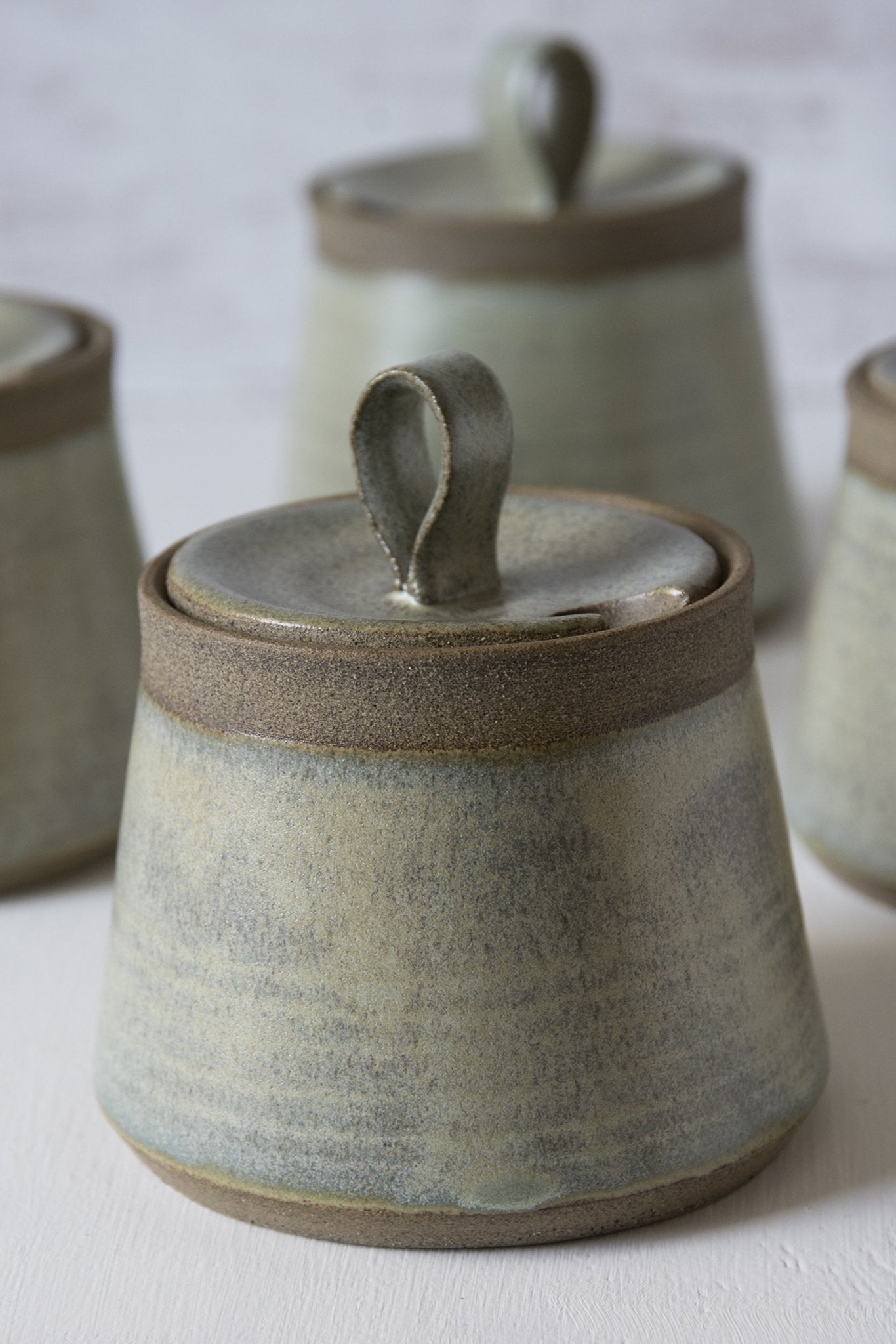 Handmade Ceramic Sugar Bowl / Food Glaze / top Rustic Style / Unique Ceramic / Clay / Unique Gift