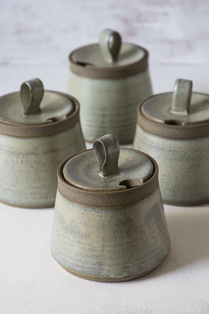 Handmade ceramic pot sugar bowl kitchen decorating ideas pottery pot with  lid