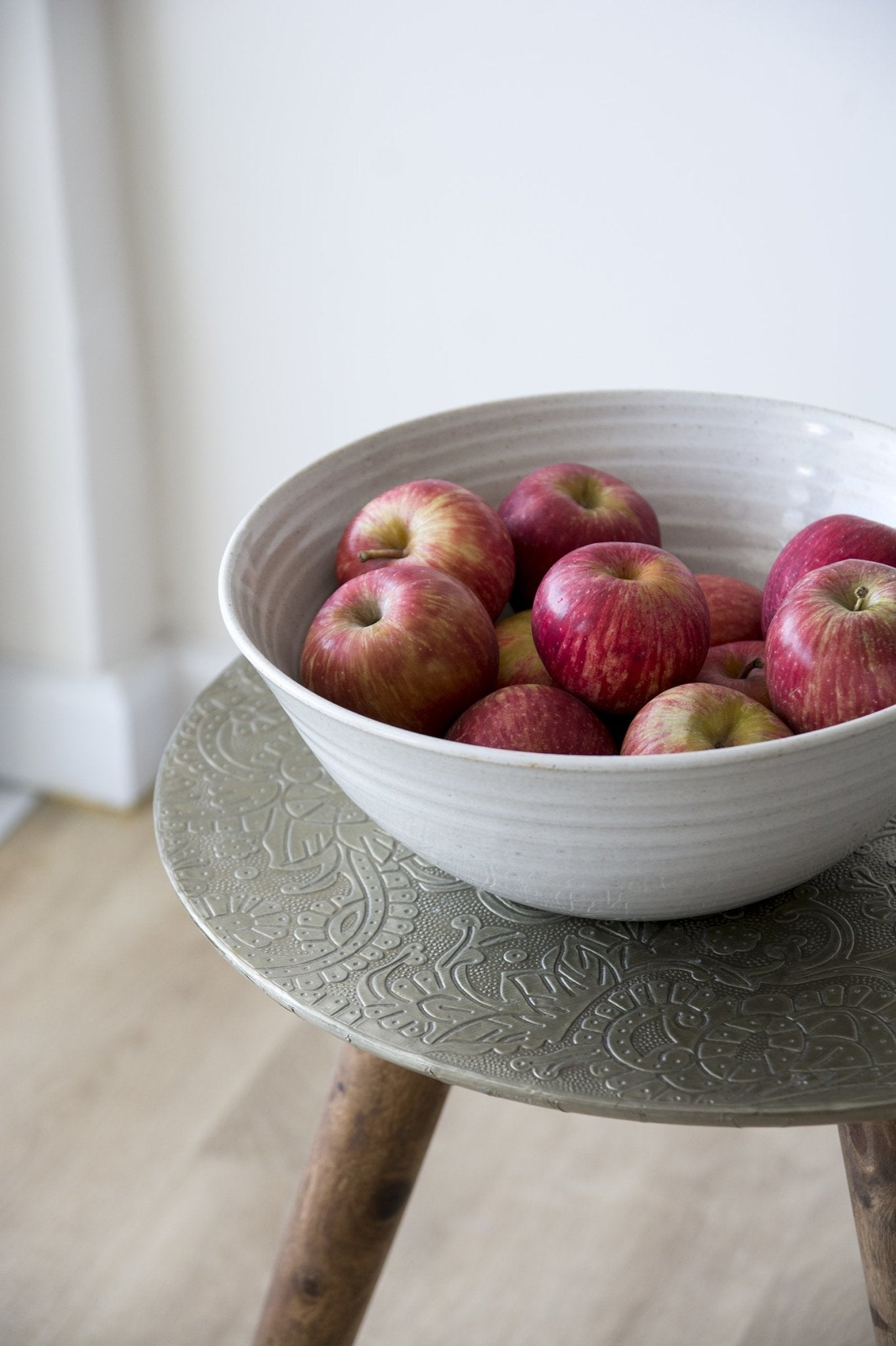 Stoneware Fruit Bowl shops | Alberta Dawn | This Large Bowl makes an Impressive Centerpiece | Big, Bold & Beautiful