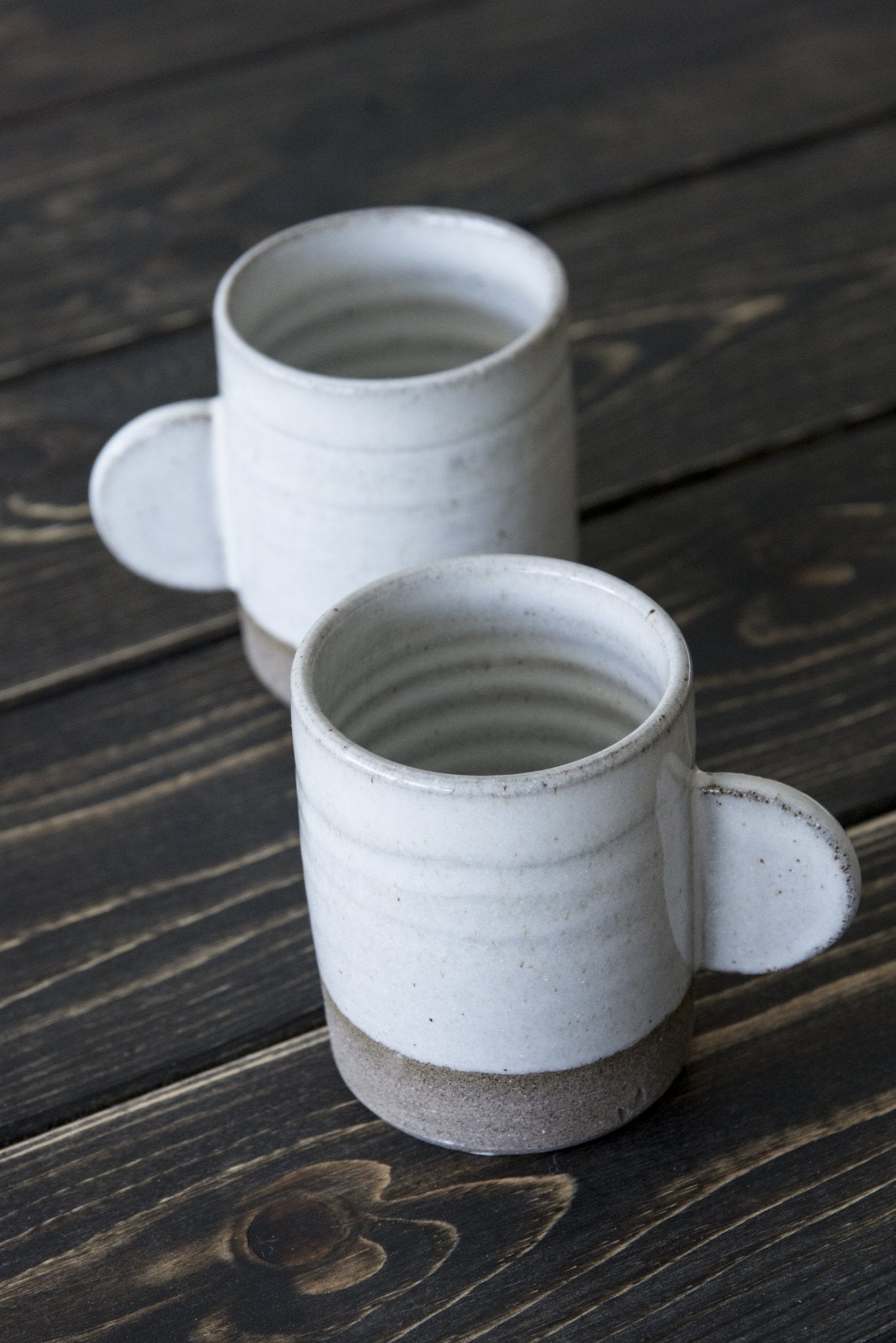 PACIFICA 4 oz Marble Ceramic Espresso Cups - Set of 4 Modern, Blue