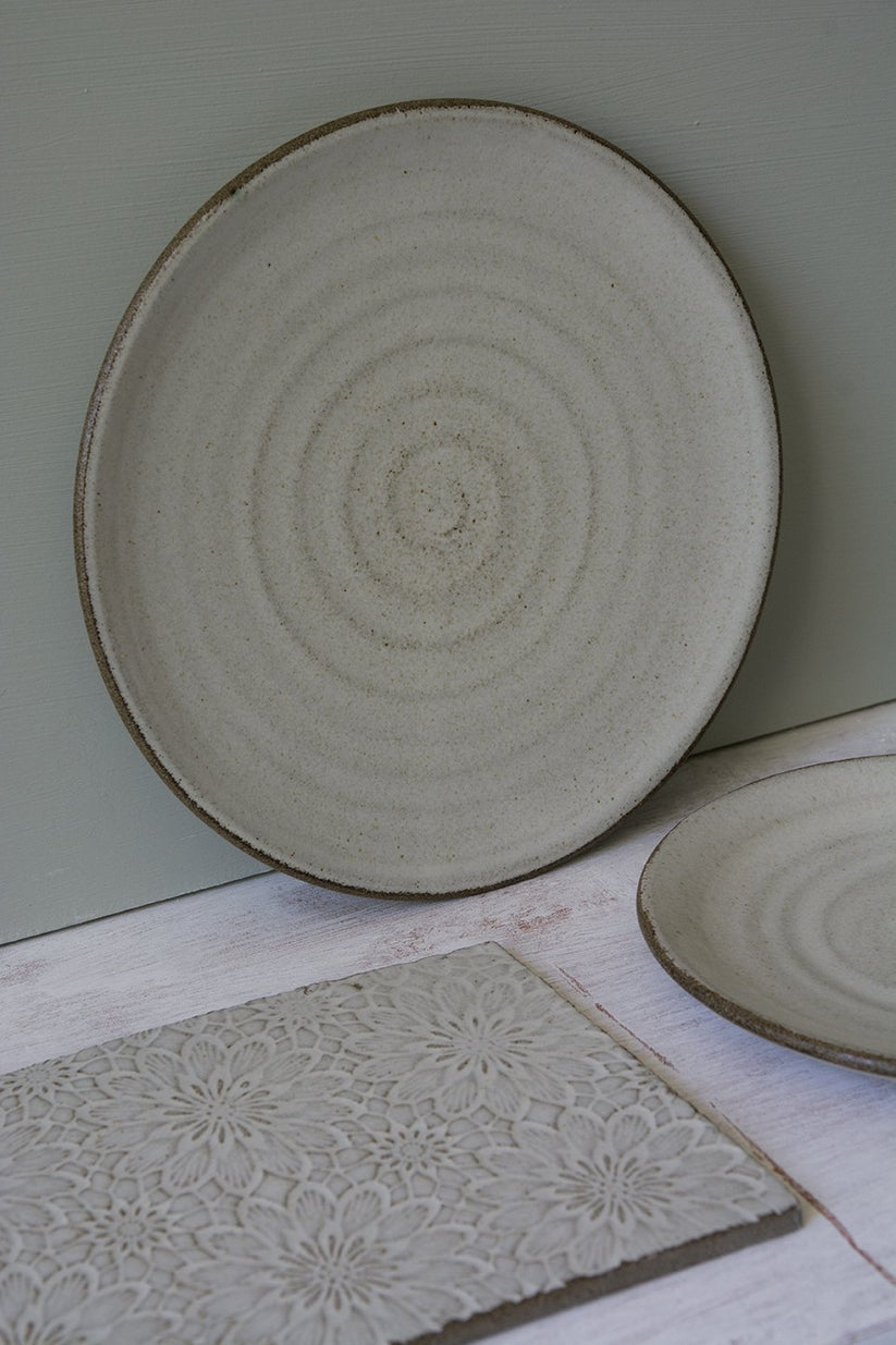 White Farmhouse Pottery Dinner Plates – Mad About Pottery